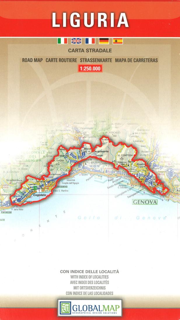 Liguria: Carta Stradale Road Map