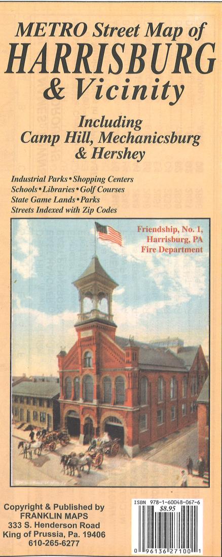 Metro Street Map Of Harrisburg & Vicinity: Including Camp Hill, Mechanicsburg, & Hershey