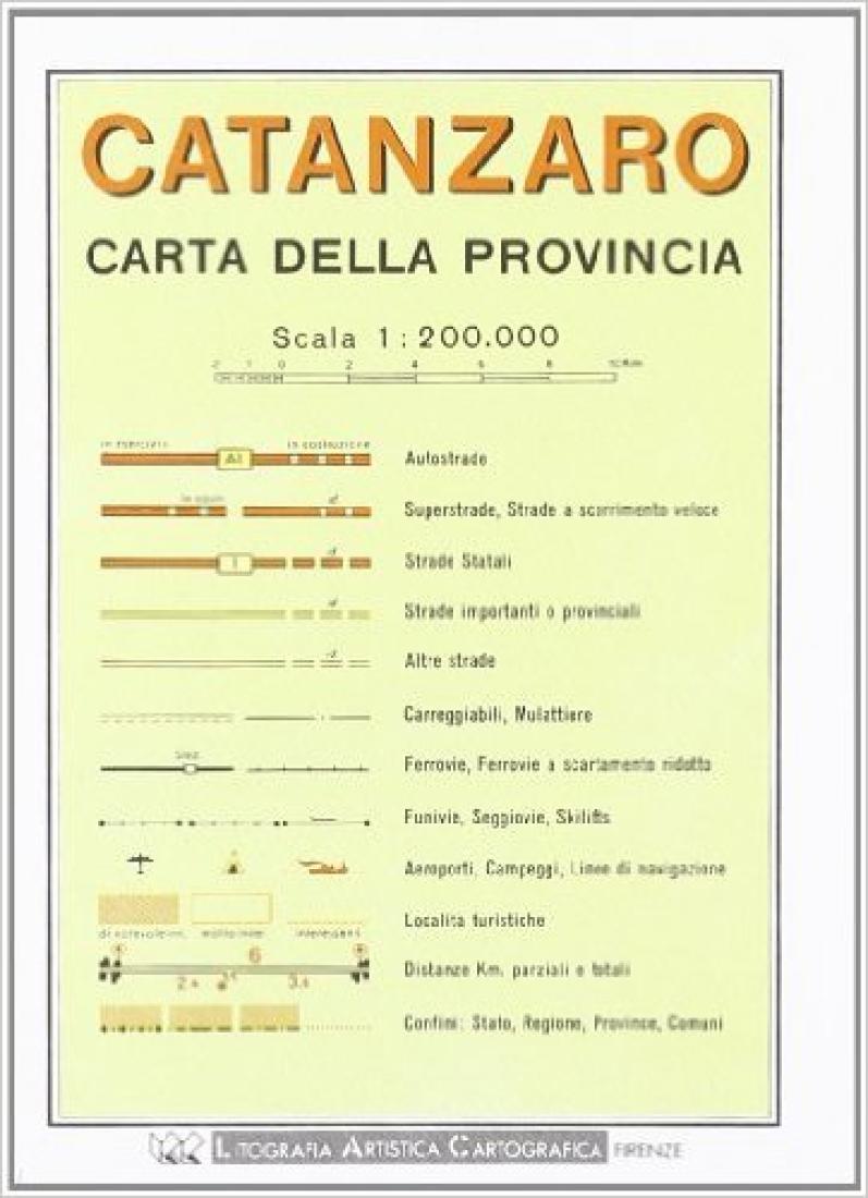 Catanzaro: Carta Della Provincia Road Map
