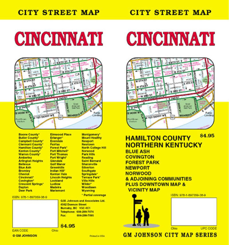 Cincinnati Metro, Ohio Street Map