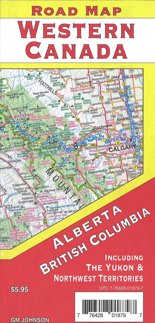 Alberta And British Columbia Road Map