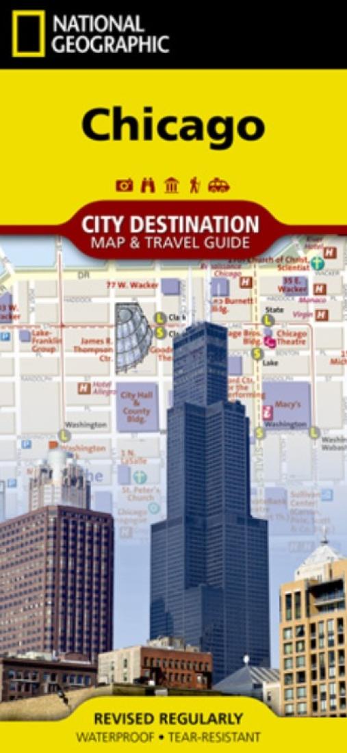 Chicago, Illinois City Destination Map And Travel Guide