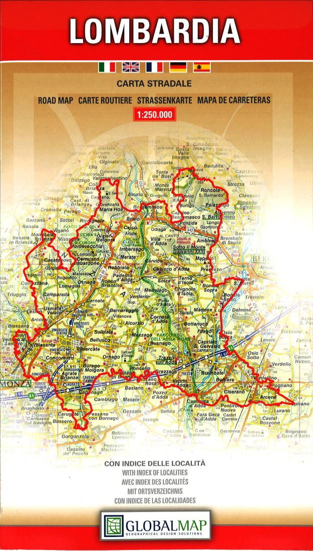 Lombardia: Carta Stradale Road Map