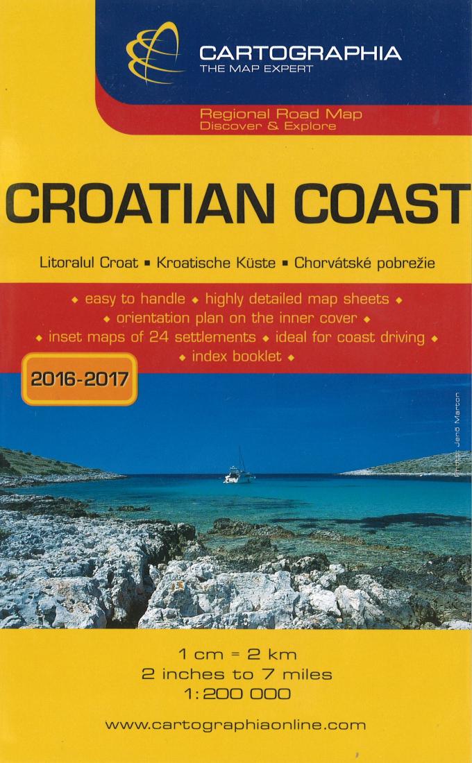 Croatian Coast Map Booklet = Horvát Tengerpart = Litoralul Croat = Kroatische Küste = Chorvátské Pobrežie = La Côte Croate