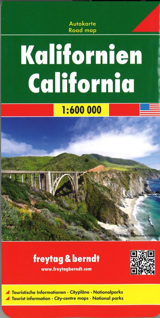 Kalifornien = California Travel Map
