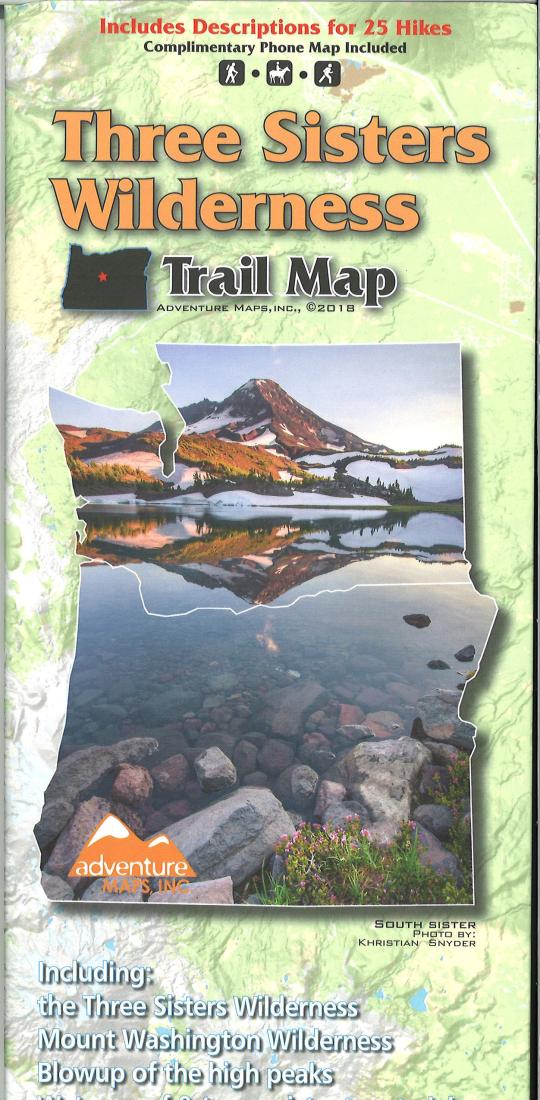 Three Sisters Wilderness: Trail Map