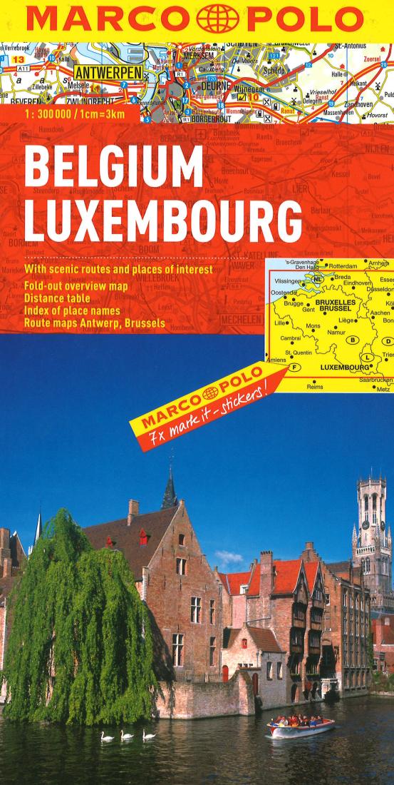 Belgium: Luxembourg Travel Map