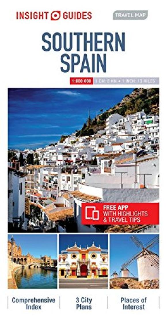 Southern Spain Travel Map 1:800 000