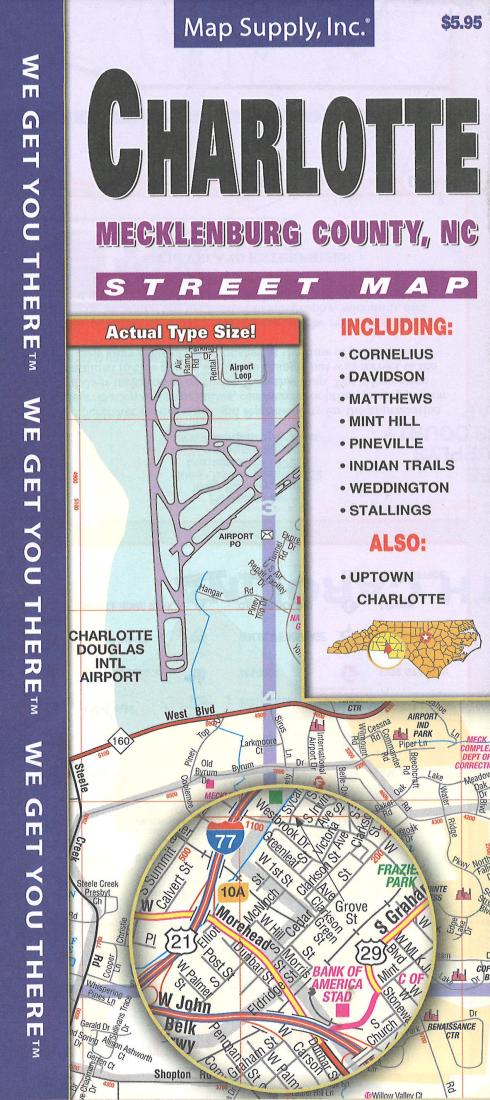 Charlotte: Mecklenburg County, Nc: Street Map