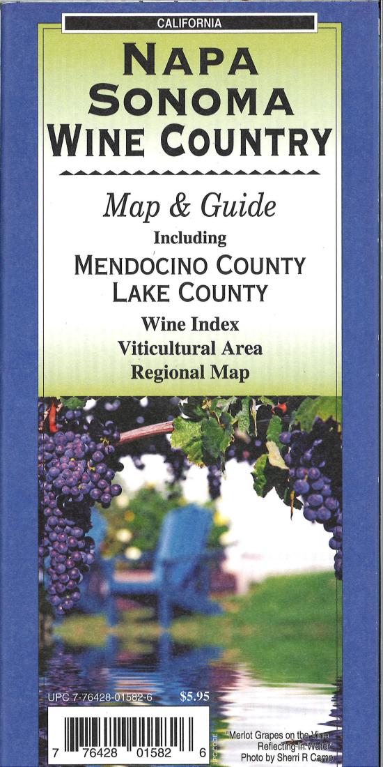 Napa And Sonoma, California, Wine Country Road Map