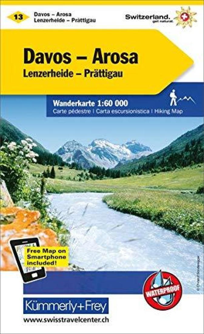 Davos - Arosa: Switzerland Hiking Map #13