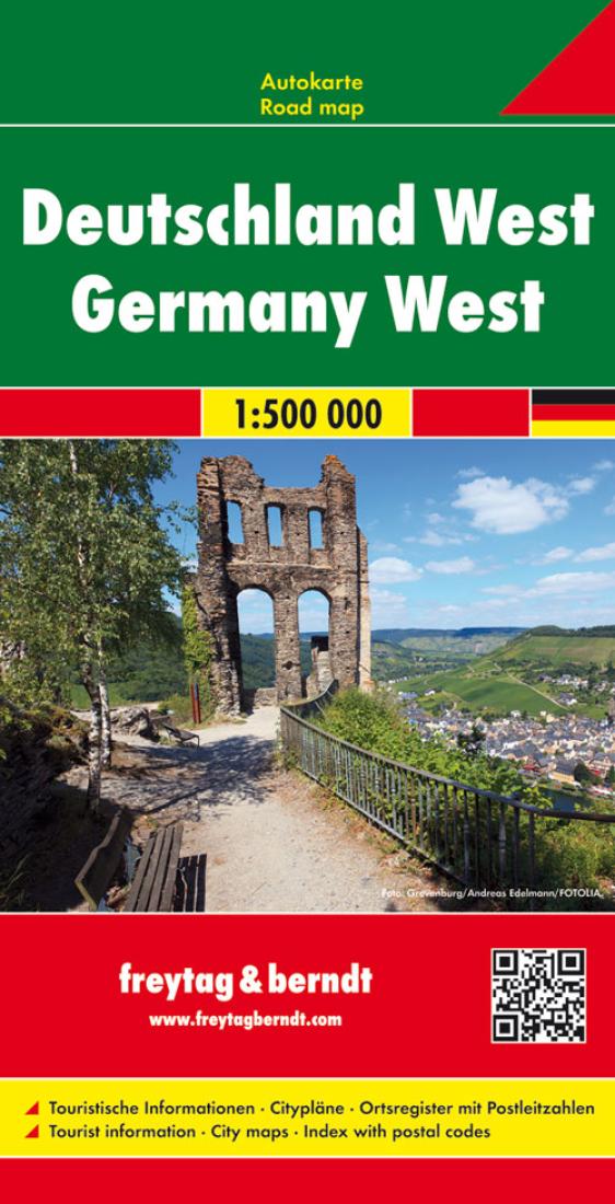 Deutschland West = Germany West Travel Map