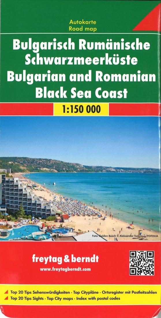 Bulgarisch Rumänische Scwarzmeerküste = Bulgarian And Romanian Black Sea Coast Travel Map