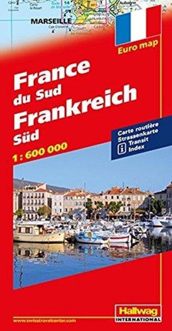 France Du Sud = Frankreich Süd Travel Map