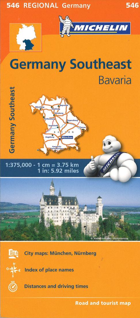 Germany Southeast: Bavaria Road Map