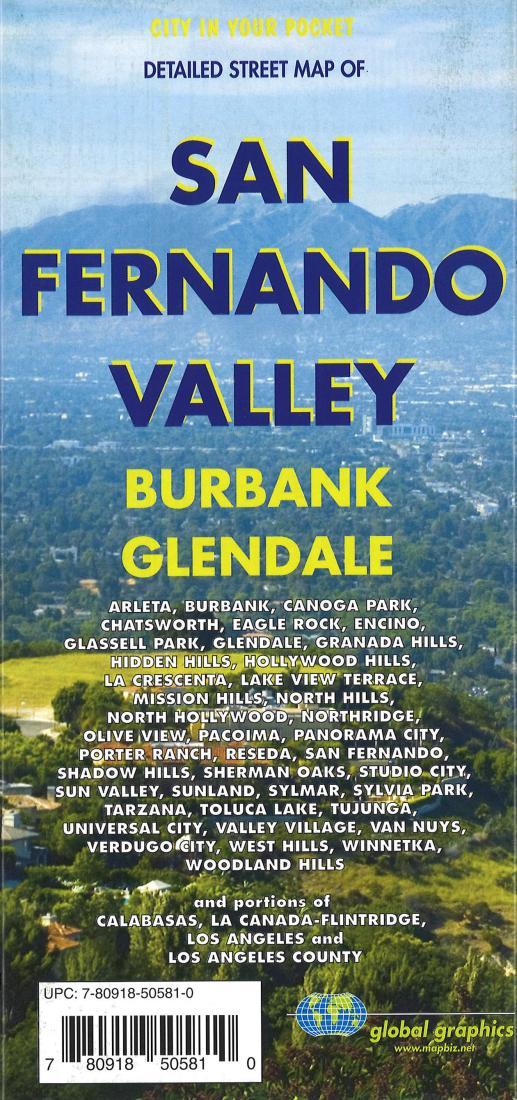 San Fernando Valley, Glendale, And Burbank Map