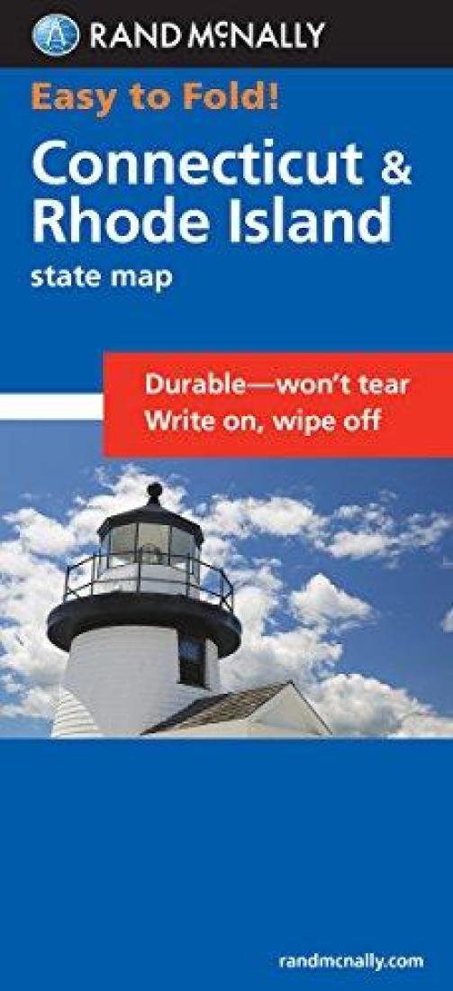 Connecticut And Rhode Island, Easy To Fold Road Map