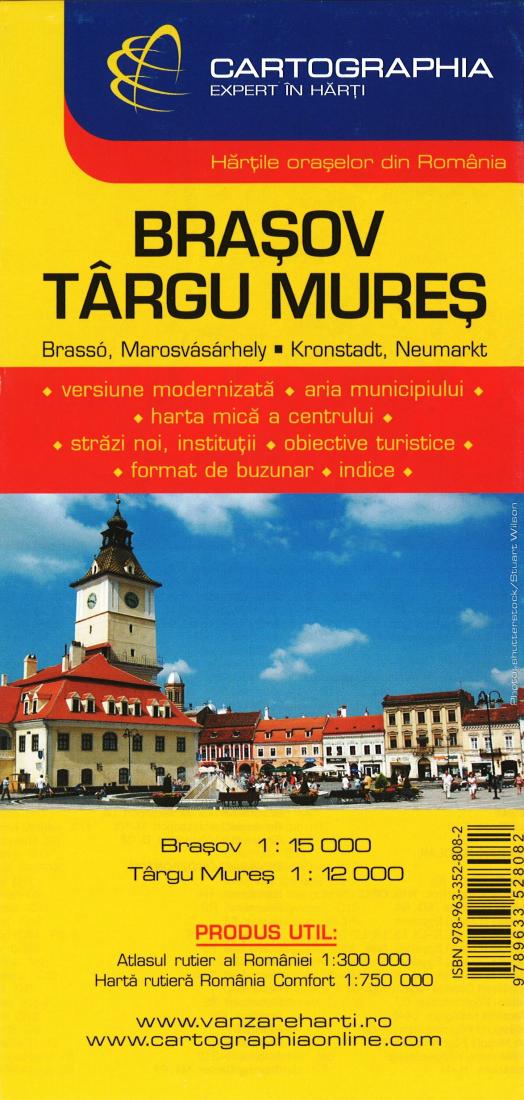 Brasov And Targu Mures, Romania Travel Map