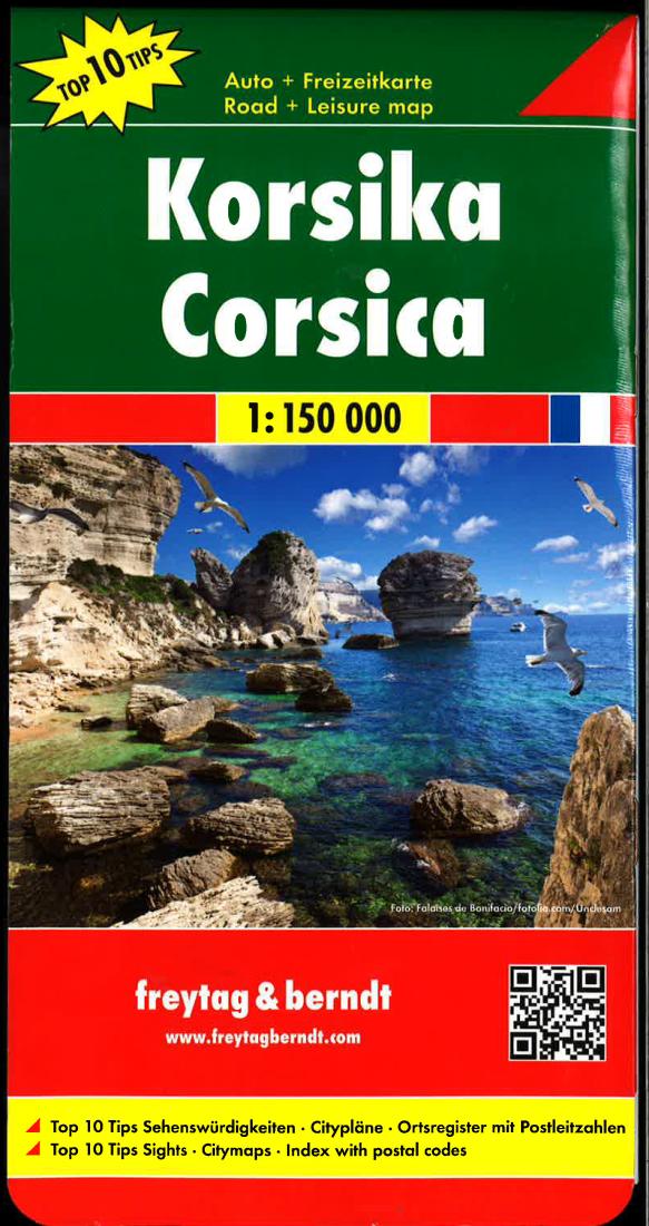 Korsika = Corsica Travel Map