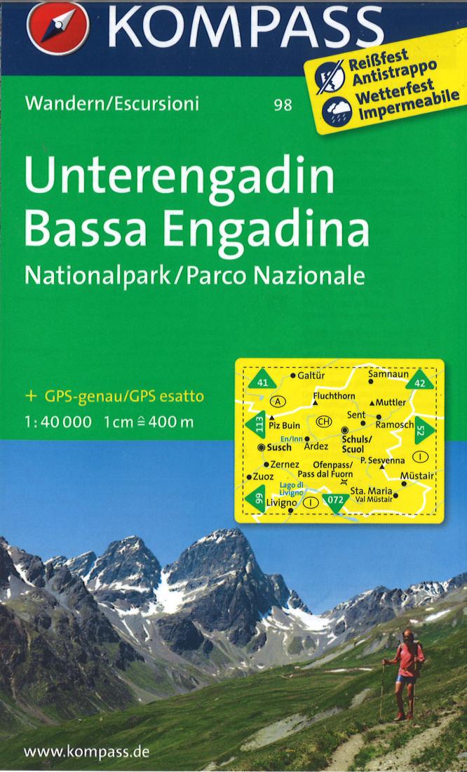 Unterengadin Bassa Engadina Hiking Map