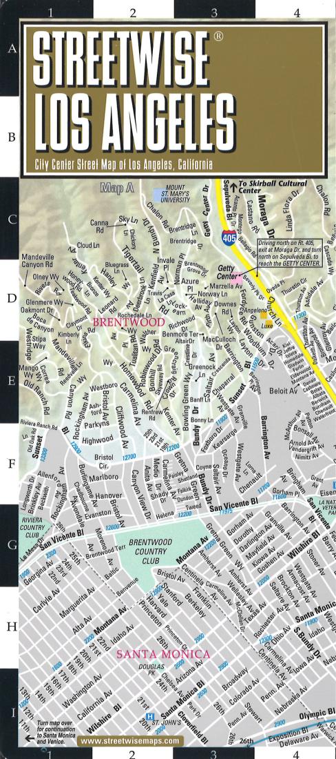 Streetwise Los Angeles: City Center Street Map Of Los Angeles, California