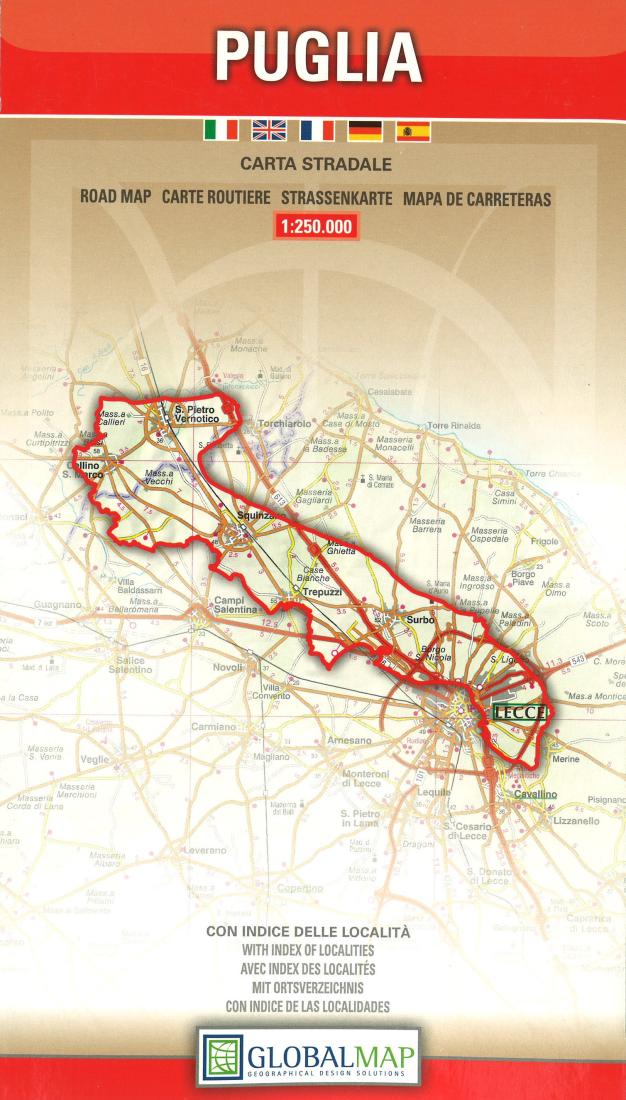 Puglia: Carta Stradale Road Map