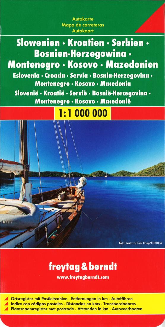 Slowenien: Kroatien: Serbien: Bosnien-Herzegowina: Montenegro: Kosovo: Mazedonien = Eslovenia: Croacia: Servia: Bosnia-Herzegovina: Montenegro: Kosovo: Macedonia = Slovenië: Kroatië: Servië: Bosnië-Hercegovina: Montenegro: Kosovo: M Travel Map