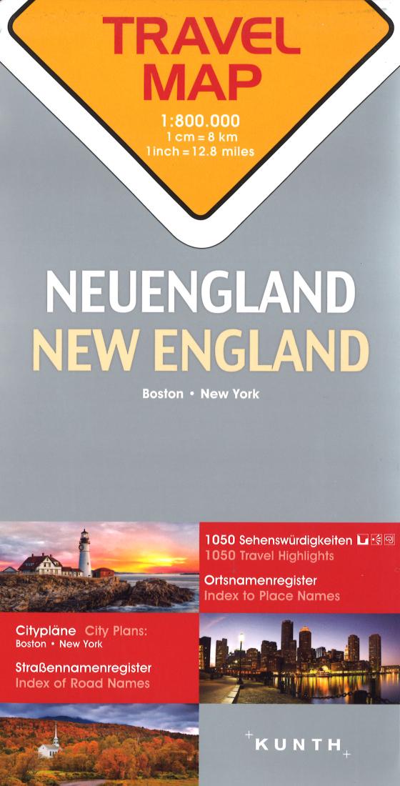 Neuengland, Boston, New York = New England, Boston, New York = Nueva Inglaterra, Boston, New York = Nouvelle-Angleterre, Boston, New York Travel Map