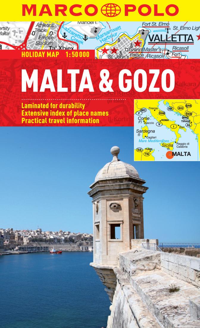 Malta & Gozo Travel Map