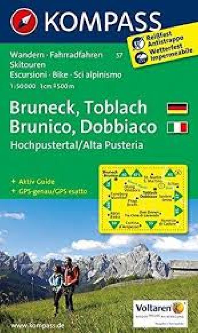 Bruneck/Brunico - Toblach/Dobbiaco Hiking Map