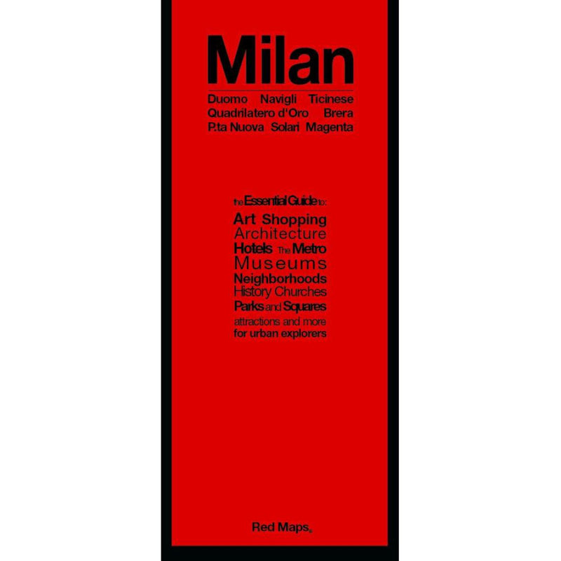 Milan, Italy: Duomo, Navigli, Ticinese: Quadrilatero D'Oro, Brera: P.Ta Nuova Solari Magenta Travel Map