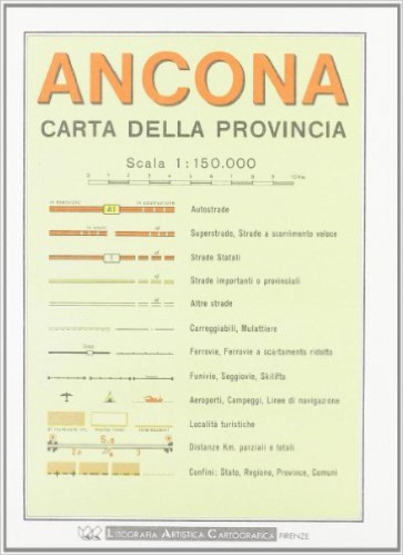 Ancona: Carta Della Provincia Road Map