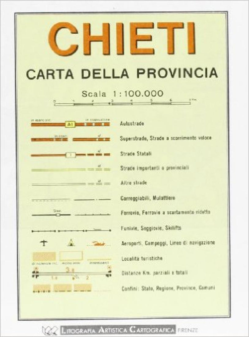 Chieti: Carta Della Provincia Road Map