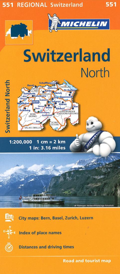 Switzerland, North(551) Road Map