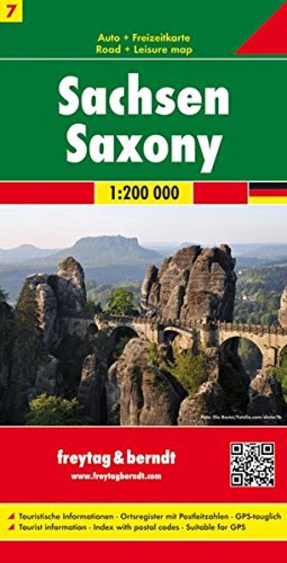 Sachsen = Saxony Travel Map