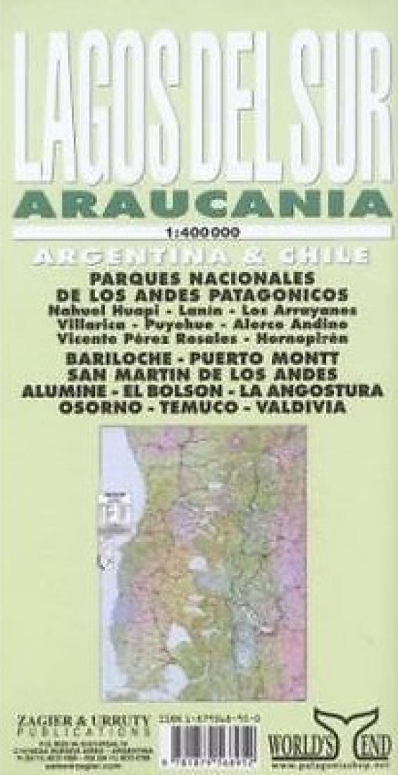 Lagos Del Sur: Araucania Travel Map