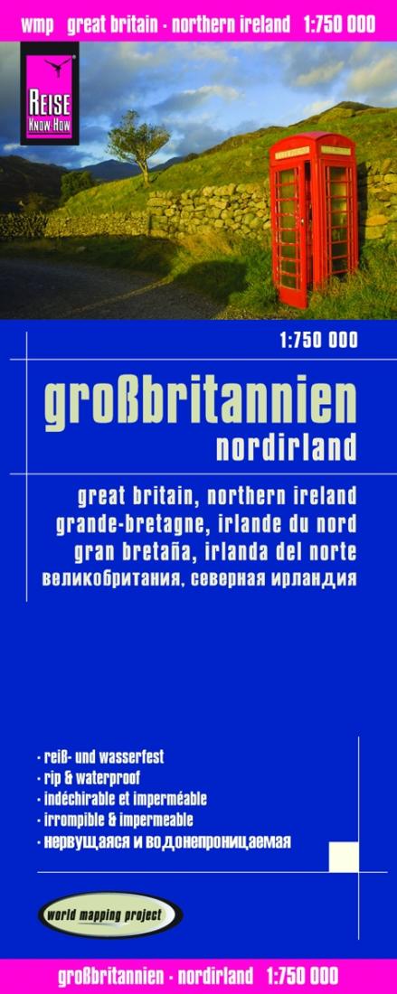 Großbritannien: Nordirland = Great Britain, Northern Ireland = Grande-Bretagne, Irlande Du Nord = Gran Bretaña, Irlanda Del Norte = ??????????????, ???????? ???????? Road Map