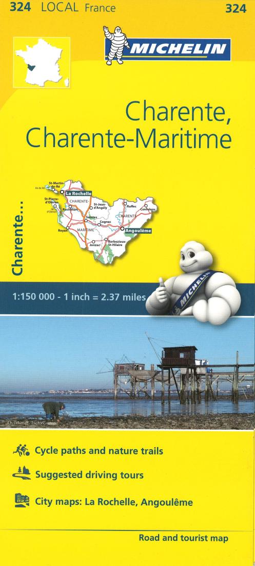 Charente, Charente-Maritime: Road And Tourist Map = Charente, Charente-Maritime: Carte Routière Et Touristique