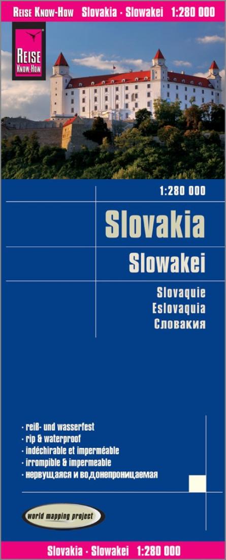 Slowakei: 1:280 000 = Slovakia: 1:280 000 = Slovaquie: 1:280 000 = Eslovaquia: 1:280 000 = ????????: 1:280 000 Road Map