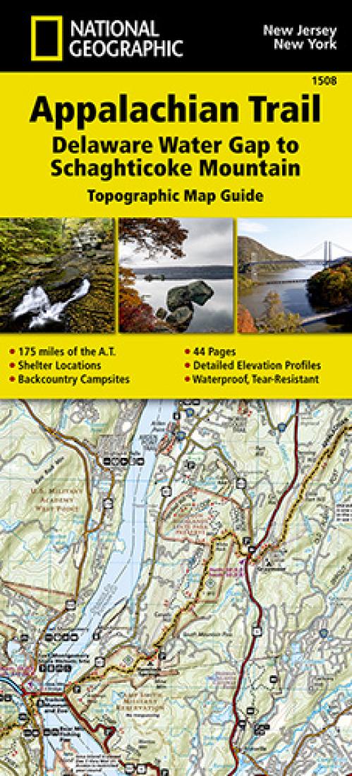 Appalachian Trail: Delaware Water Gap To Schaghticoke Mountain: Topographic Map Guide