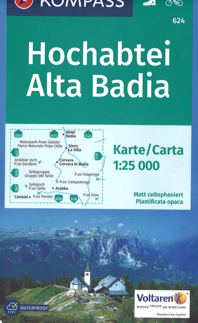 Hochabtei Alta Badia Hiking Map