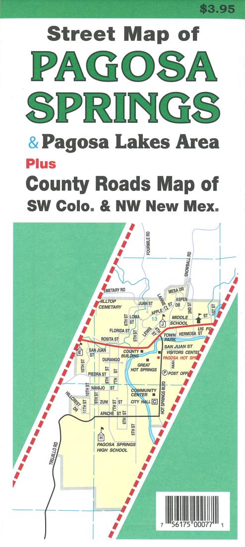 Pagosa Springs, Co Pagosa Lakes Area: Sw Colo. & Nw New Mex. Road Map