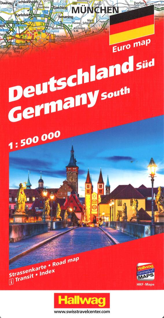 Deutschland Süd: Strassenkarte, 1:500,000 = Germany South: Road Map, 1:500,000 = Allemagne Du Sud: Carte Routière, 1:500,000 = Germania Du Sud: Carta Stradale, 1:500,000