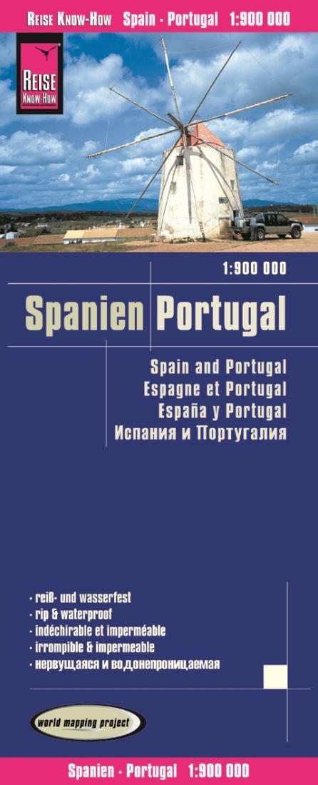 Spanien: Portugal = Spain And Portugal = Espagne Et Portugal = España Y Portugal = ??????? ? ?????????? Road Map