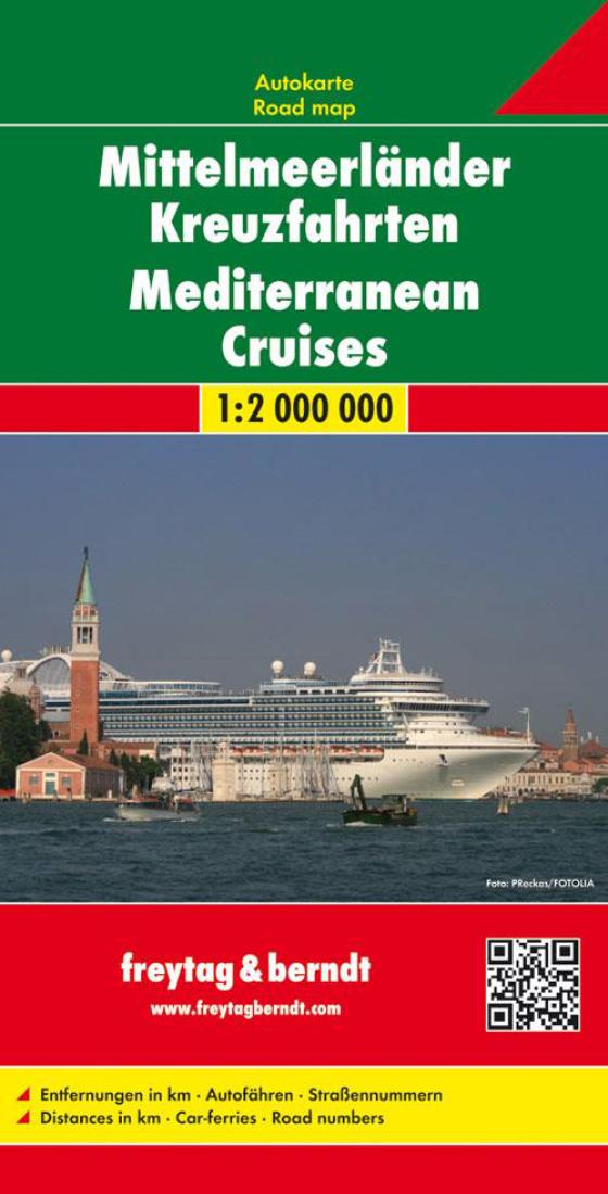 Mittelmeerländer Kreuzfahrten = Mediterranean Cruises Travel Map