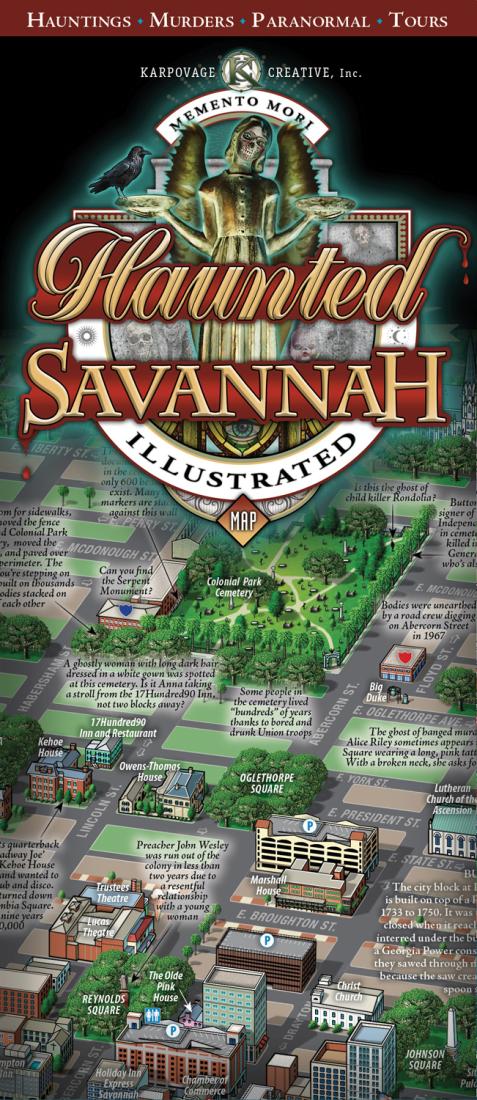 Haunted Savannah Illustrated Map