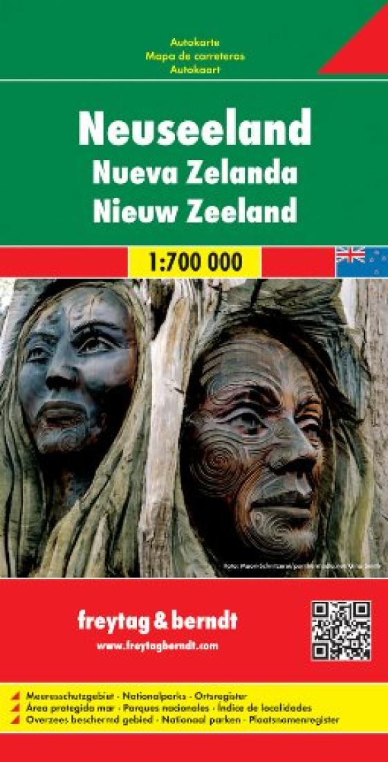 Neuseeland = Nueva Zelanda = Nieuw Zeeland Travel Map