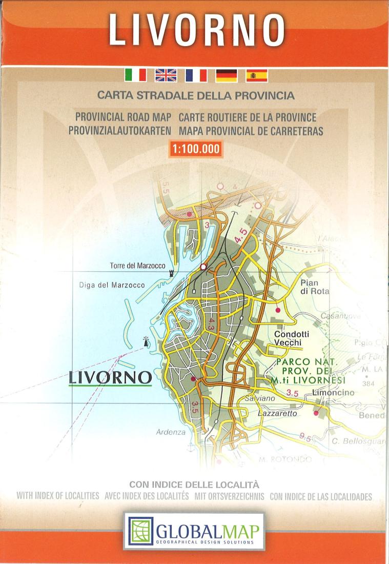 Livorno: Carta Stradale Della Provincia Road Map