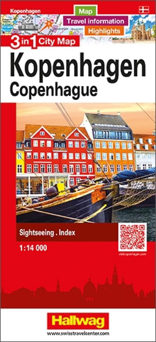 Copenhagen: 3 In 1 City Map = Kopenhagen: 3 In 1 City Map = Copenhague: 3 In 1 City Map = Køpenhague: 3 In 1 City Map