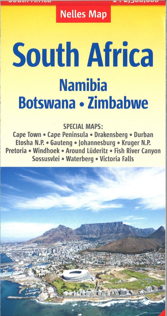 SouthAfrica: Namibia: Botswana: Zimbabwe = Südafrika: 1: 2,500,000 = Afrique Du Sud: 1: 2,500,000 = Sudáfrica: 1: 2,500,000 Travel Map